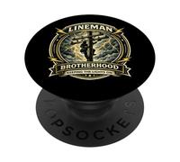 Insignia de Lineman Brotherhood Keeping The Lights On PopSockets PopGrip Adhesivo