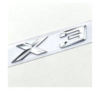 Insignia de Maletero Trasero de Coche, Letras cromadas ABS Negras 3D X3, Compatible con F25, Emblema Adhesivo E83 G01, Accesorios de Letras(Silver)