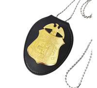 Insignia de metal del FBI de YXBOMG con soporte de cuero, accesorios de cuero, juego de simulación, soporte de identificación de agente encubierto especial, accesorio de fiesta
