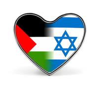 Insignia de metal divertida con la bandera de Palestina e Israel, broche de 1 pulgada con forma de corazón, para ropa, sombreros, bolsos, accesorios, corbatas, decoración.