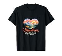 Insignia de montaña con Texto en inglés Mountains Have My Camiseta