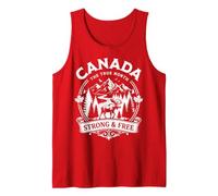 Insignia de montaña de Alce Vintage Fuerte y Gratis de Canadá True North Camiseta sin Mangas
