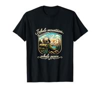 Insignia de montaña para Acampar Exhale Peace de Inhale Mountains Camiseta