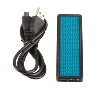 Insignia de nombre LED Etiqueta de mensaje de desplazamiento - Señal digital en varios idiomas con capacidad de 750 caracteres - Batería de litio incorporada de 3,7 V 240 mAh - (Azul)