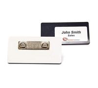 Insignia de Nombre Magnético Con Inserto de Tarjeta Para Tienda, Personal, Convenciones, Expositores Y Eventos - 76mm x 38mm