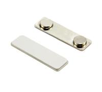Insignia de Nombre Magnético Para Identificación, Personal, Invitados, Visitantes, Eventos, Ropa de Trabajo, Chaqueta, Camisa, Negocios Con Auto Adhesivo Y Espalda de Metal - 45mm x 13mm