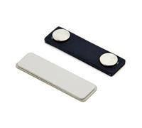 Insignia de Nombre Magnético Para Identificación, Personal, Invitados, Visitantes, Eventos, Ropa de Trabajo, Chaqueta, Camisa, Negocios Con Auto Adhesivo Y Espalda de Plástico - 45mm x 13mm