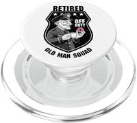 Insignia de Oficial de policía Jubilado, Divertida Dona de policía del escuadrón de Ancianos PopSockets PopGrip para MagSafe