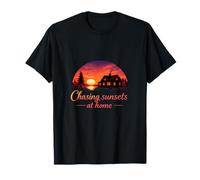 Insignia de Orgullo Local Chasing Sunsets at Home Camiseta
