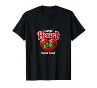 Insignia de Orgullo Local de Ciudad pequeña con corazón Grande Camiseta