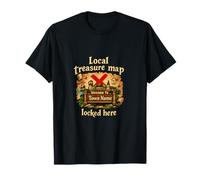Insignia de Orgullo Local Mapa Pirata X Ciudad Signo gráfico Camiseta