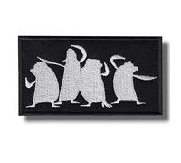 Insignia de parche de banda de pingüinos bordada con apliques de hierro