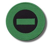 Insignia de parche de banda negativa tipo O bordada con apliques de hierro