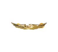 Insignia de pecho de capitán de metal para aviador, solapa pilotada de aviación, ala de aviación, insignia de pecho de aviación, uniforme de aviador, camisa de solapa, Insignia nacional dorada, Taille