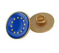 Insignia De Pin De La Bandera De La Unión Europea - Broche De Bandera Broche De Solapa Insignia De La Bandera De La Unión Europea Insignias Nacionales, Pines De Bandera Recuerdo Accesorio De Noved