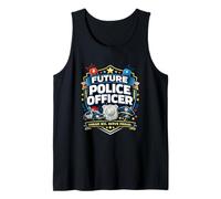 Insignia de policía con Texto en inglés «Future Police Officer Dream Big Serve Proud Pol Camiseta sin Mangas