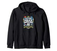 Insignia de policía con Texto en inglés «Future Police Officer Dream Big Serve Proud Pol Sudadera con Capucha