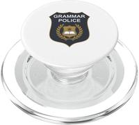 Insignia de policía gramática para Servir y Corregir al Profesor de inglés PopSockets PopGrip para MagSafe