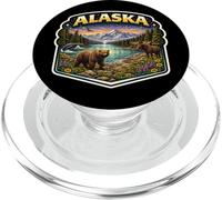 Insignia de Recuerdo de Vacaciones de Alaska para visitante estatal PopSockets PopGrip para MagSafe