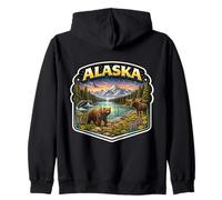 Insignia de Recuerdo de Vacaciones de Alaska para visitante estatal Sudadera con Capucha