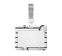 Insignia de trabajo con diseño de dinosaurios de dibujos animados, carcasa protectora deslizante horizontal con ventana transparente