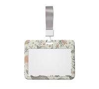 Insignia de trabajo de ballena y medusa oceánica con carcasa protectora deslizante horizontal con ventana transparente