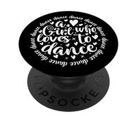 Insignia de una Chica Que ama Bailar PopSockets PopGrip Adhesivo