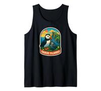 Insignia de Viaje de Las Islas Feroe con frailecillos para mamá y Pollito, Regalo costero Camiseta sin Mangas