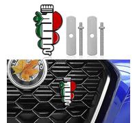 Insignia del Emblema de la Parrilla del Coche para Alfa Romeo Giulietta Giulia Mito Stelvio GT 147 156 159 166 166 Pegatina Decorativa Accesorio de Color Serpiente