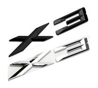 Insignia del Maletero Trasero del Coche, Letras cromadas Negras ABS 3D, Logotipo X3, Compatible con la Pegatina F25, Emblema E83 G01, Accesorios de Letras(Glossy Black,2009-2017)