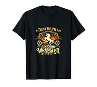 Insignia del Oeste Trust Me Im a Unicorn Wrangler Camiseta