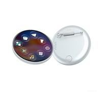 Insignia digital de anime inalámbrica inteligente con pantalla a color HD de 1.7 pulgadas, pantalla dinámica 283PPI para imágenes, videos, GIF, Bluetooth 6.0 (blanco)