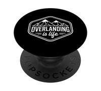 Insignia Divertida de Overlanding Is Life Saying Mountain PopSockets PopGrip Adhesivo