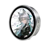 Insignia electrónica, botón recargable, pantalla táctil HD de 1.85 pulgadas, píxeles redondos para casa, oficina, mesa, amantes de los dibujos animados, fanáticos de las actividades de cosplay, Refer