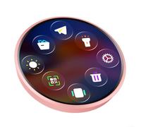 Insignia electrónica inteligente, 1 paquete de 1.85 pulgadas Pin de pantalla para compartir video GIF, pantalla siempre encendida, etiqueta de nombre LED digital para cosplay de anime (rosa)