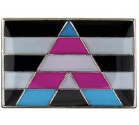 Insignia esmaltada de 0.8 pulgadas con bandera de Hetero Cis del orgullo del arco iris transexual, transexual, gay, queer, LGBTQ, de Trans Ally, 0.8 inches, Esmalte, Esmalte