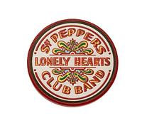 Insignia esmaltada de The Beatles, 2,5 cm x 2,5 cm - Producto oficial, talla única, Esmalte, metal, plata, Sin piedras preciosas