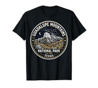 Insignia Estrellada Vintage del Parque Nacional de Las Montañas Guadalupe Texas Camiseta