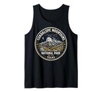 Insignia Estrellada Vintage del Parque Nacional de Las Montañas Guadalupe Texas Camiseta sin Mangas