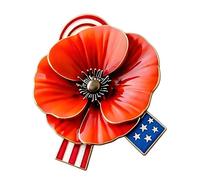 Insignia floral 2D para conmemorar a los soldados y veteranos de los valientes, pin de flor de recuerdo, 1pcs, como se describe