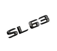 Insignia for maletero trasero de coche con letras cromadas ABS 3D, compatible con emblemas y logotipos SL SL43 SL55 SL63 SL65.(Glossy Black SL63)