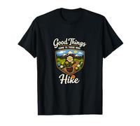 Insignia Good Things Come to Those Who Hike Camping Camiseta