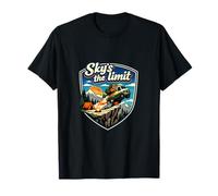 Insignia gráfica de Skys The Limit Camping Mountain Camiseta