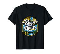 Insignia gráfica de Skys The Limit Camping Mountain Camiseta