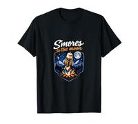 Insignia gráfica de S'Mores to The Moon Camping Mountain Camiseta