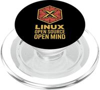 Insignia Hexagonal Divertida de código Abierto de Linux Open Mind PopSockets PopGrip para MagSafe