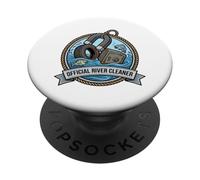 Insignia magnética Oficial de Pesca con imán para Limpieza de ríos PopSockets PopGrip Adhesivo