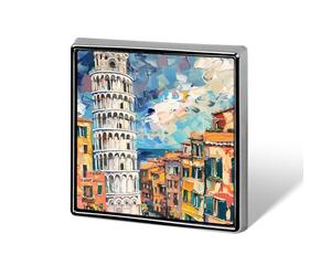 Insignia metálica de moda de Cinque Terre y la Torre de Pisa, broche de 1 pulgada, para ropa, sombrero, bolso, corbata, accesorios de decoración.