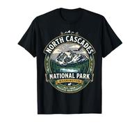 Insignia Natural Vintage del Parque Nacional North Cascades de Washington Camiseta