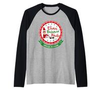 Insignia Oficial de Elves Behavin' Badly Blogger Navidad Camiseta Manga Raglan